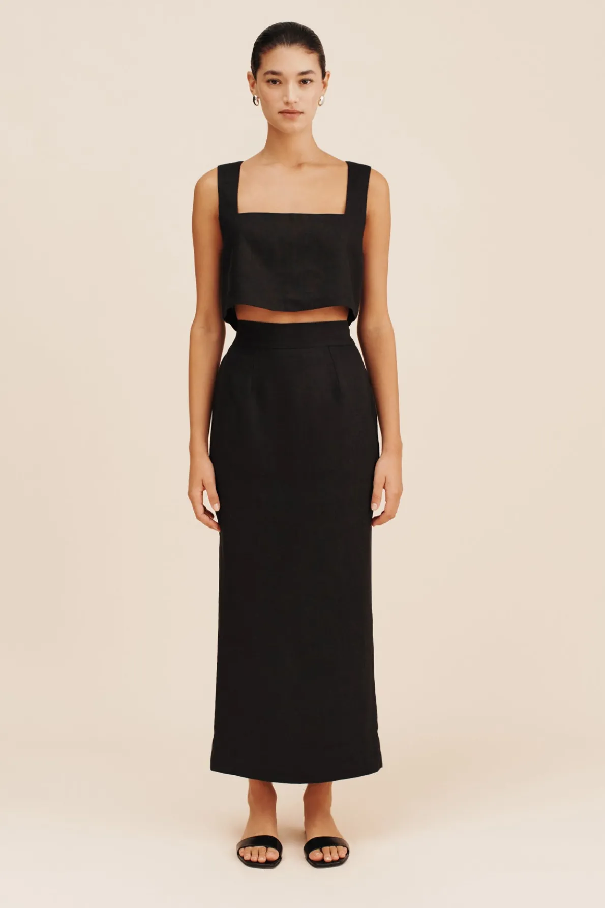 ALICE CROP TOP - BLACK