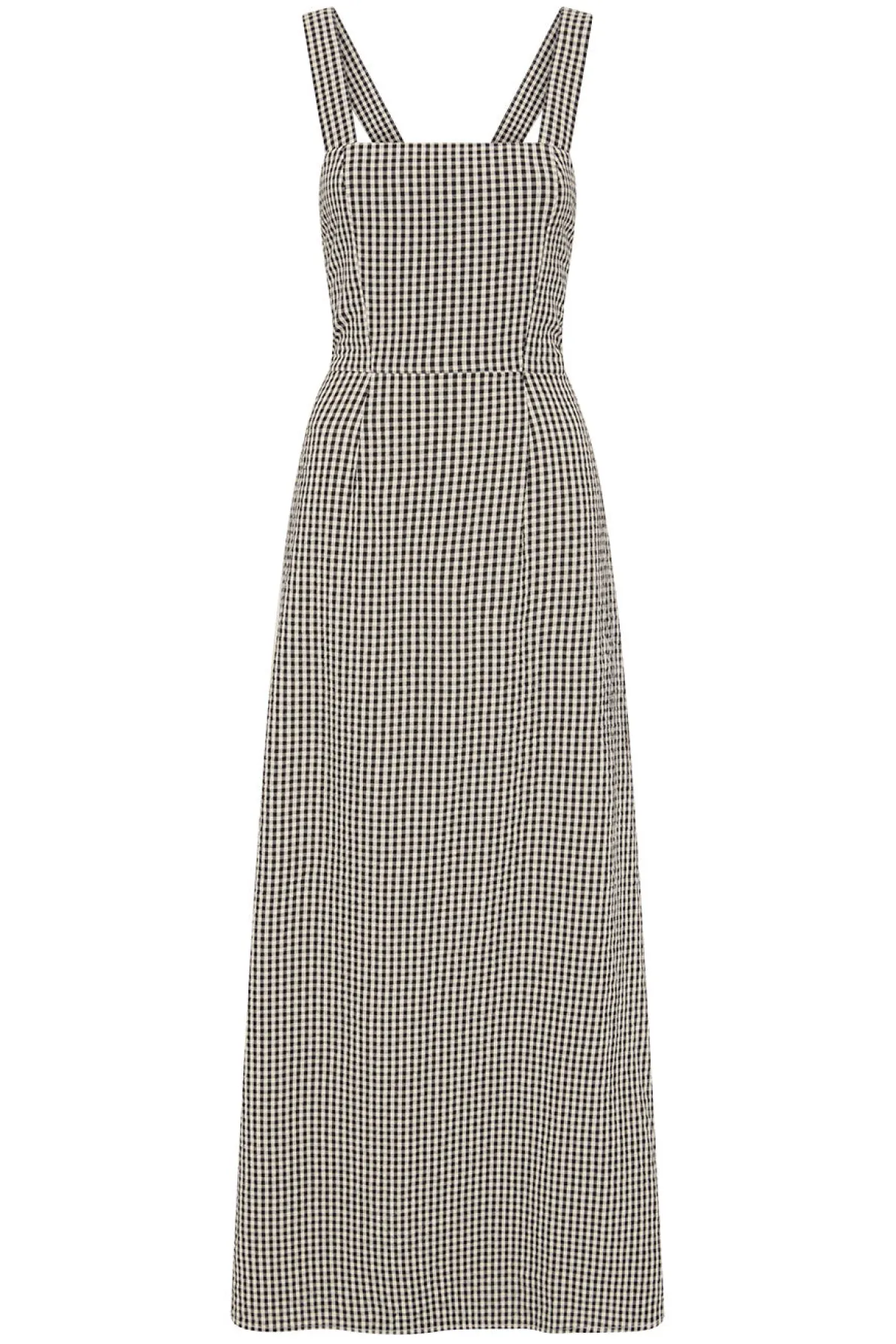 AMELIA SQUARE NECK DRESS - GINGHAM