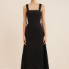 AMELIA SQUARE NECK DRESS - BLACK