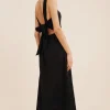 AMELIA SQUARE NECK DRESS - BLACK