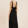 AMELIA SQUARE NECK DRESS - BLACK