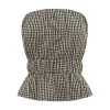 AURELIA STRAPLESS TOP - GINGHAM