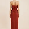 AURELIA STRAPLESS TOP - MERLOT