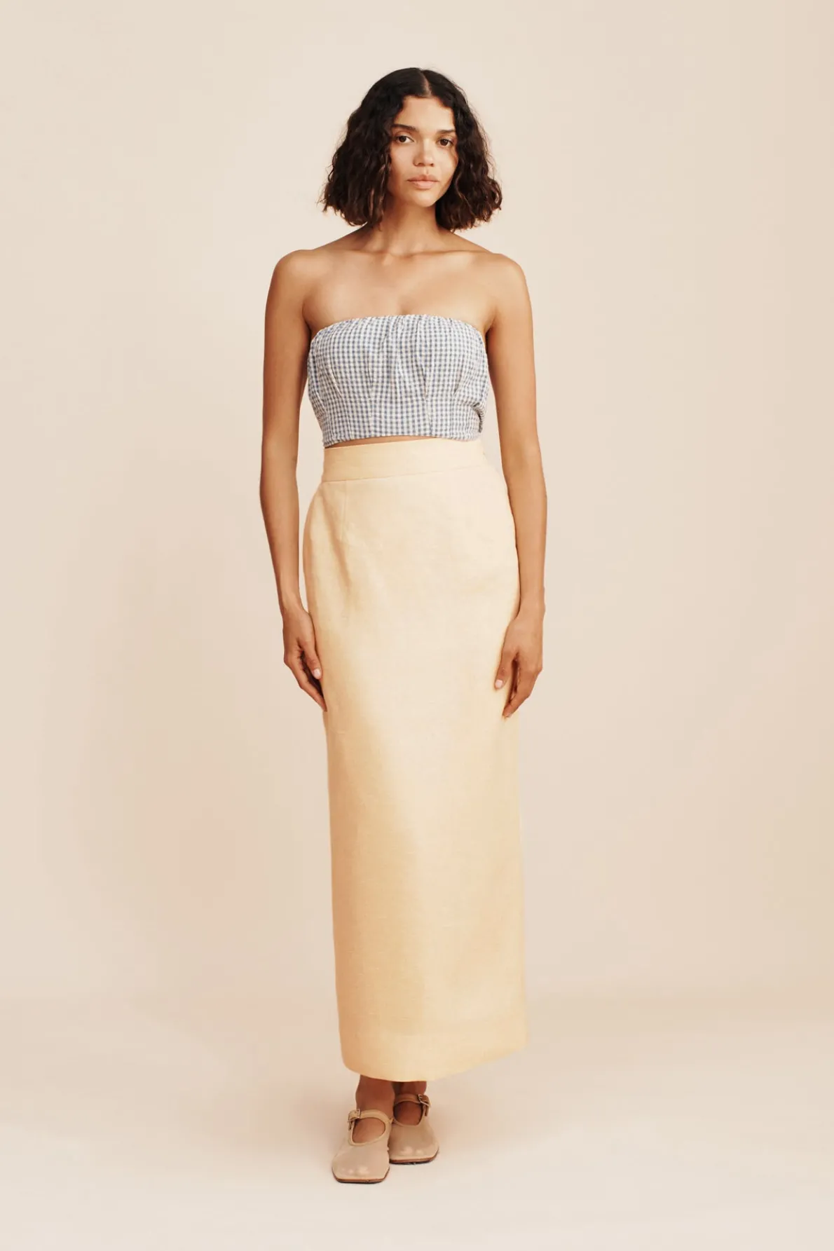 EMMA PENCIL SKIRT - DUSTY CITRON