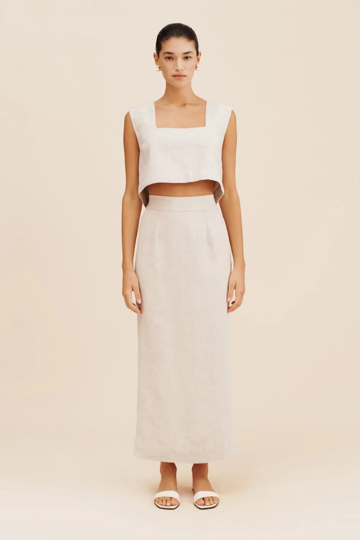 EMMA PENCIL SKIRT - NATURAL