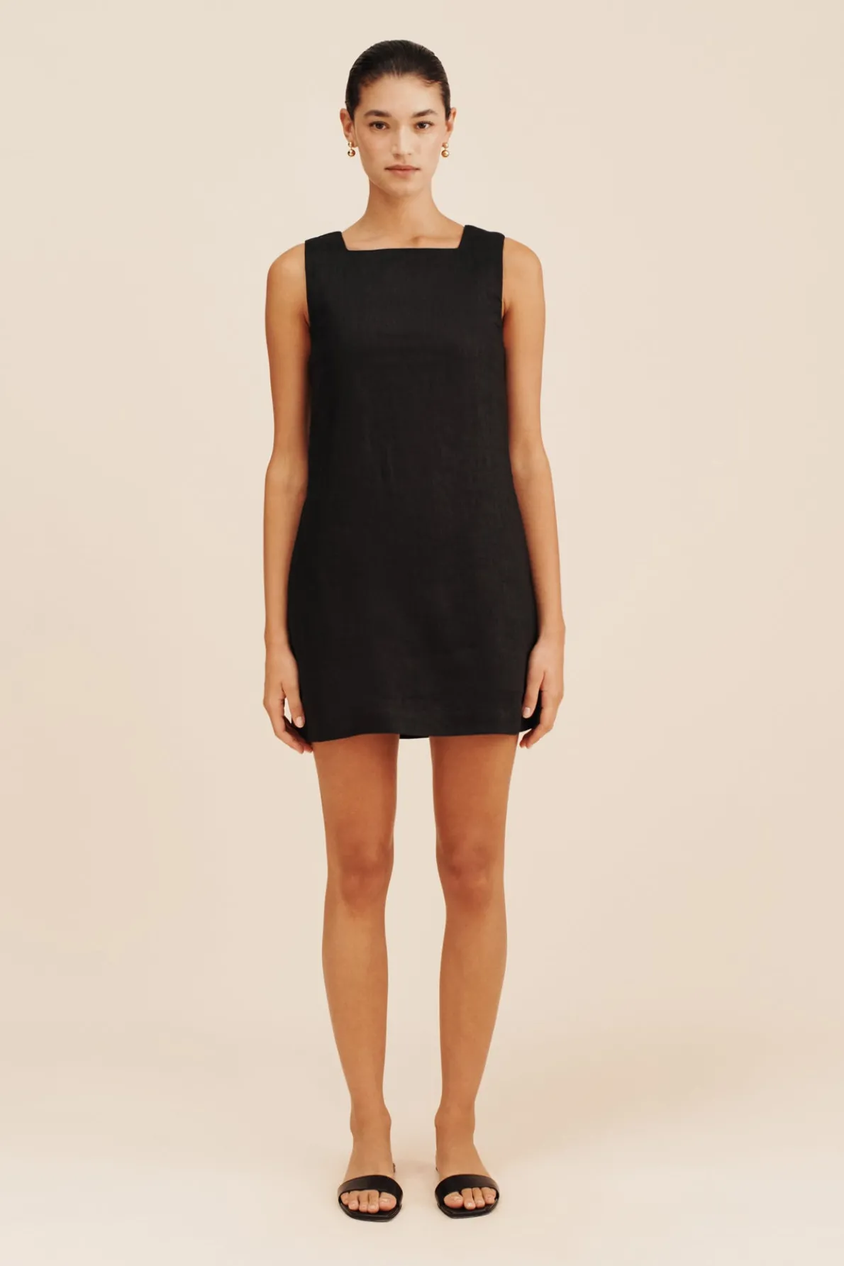 EMMA SHIFT DRESS - BLACK