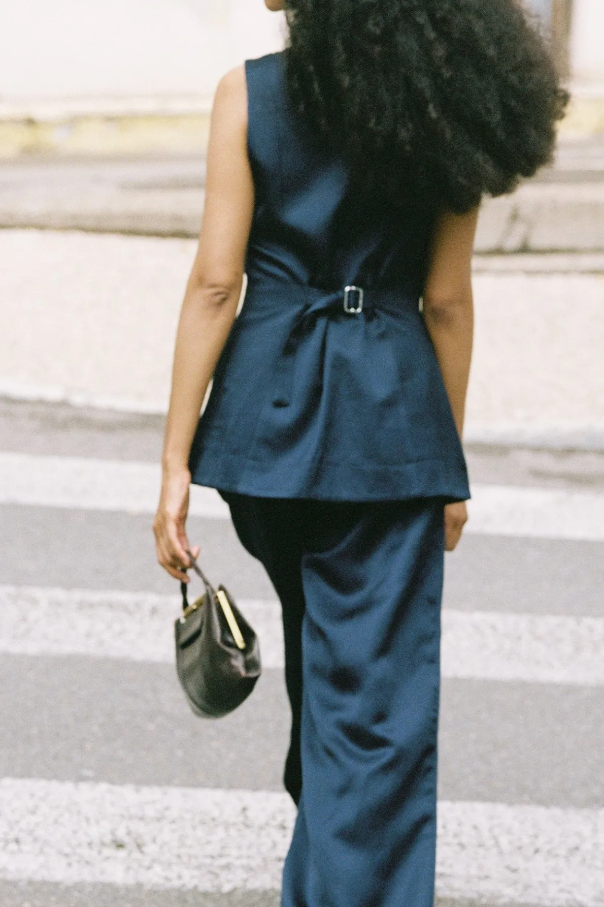 LORENZO HIGH NECK VEST - MIDNIGHT