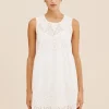 LOUISA MINI DRESS - VINTAGE WHITE