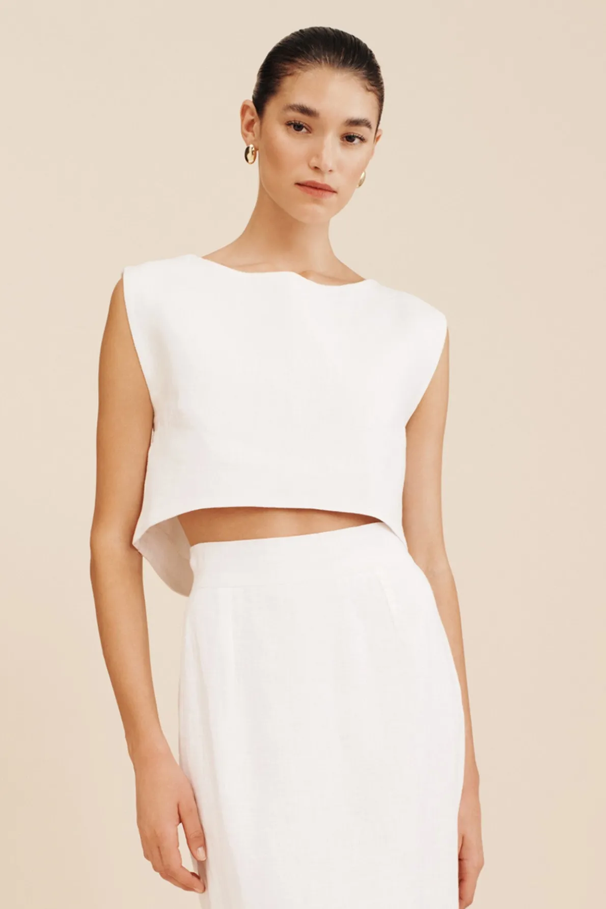 MARTINA CROP TOP - IVORY