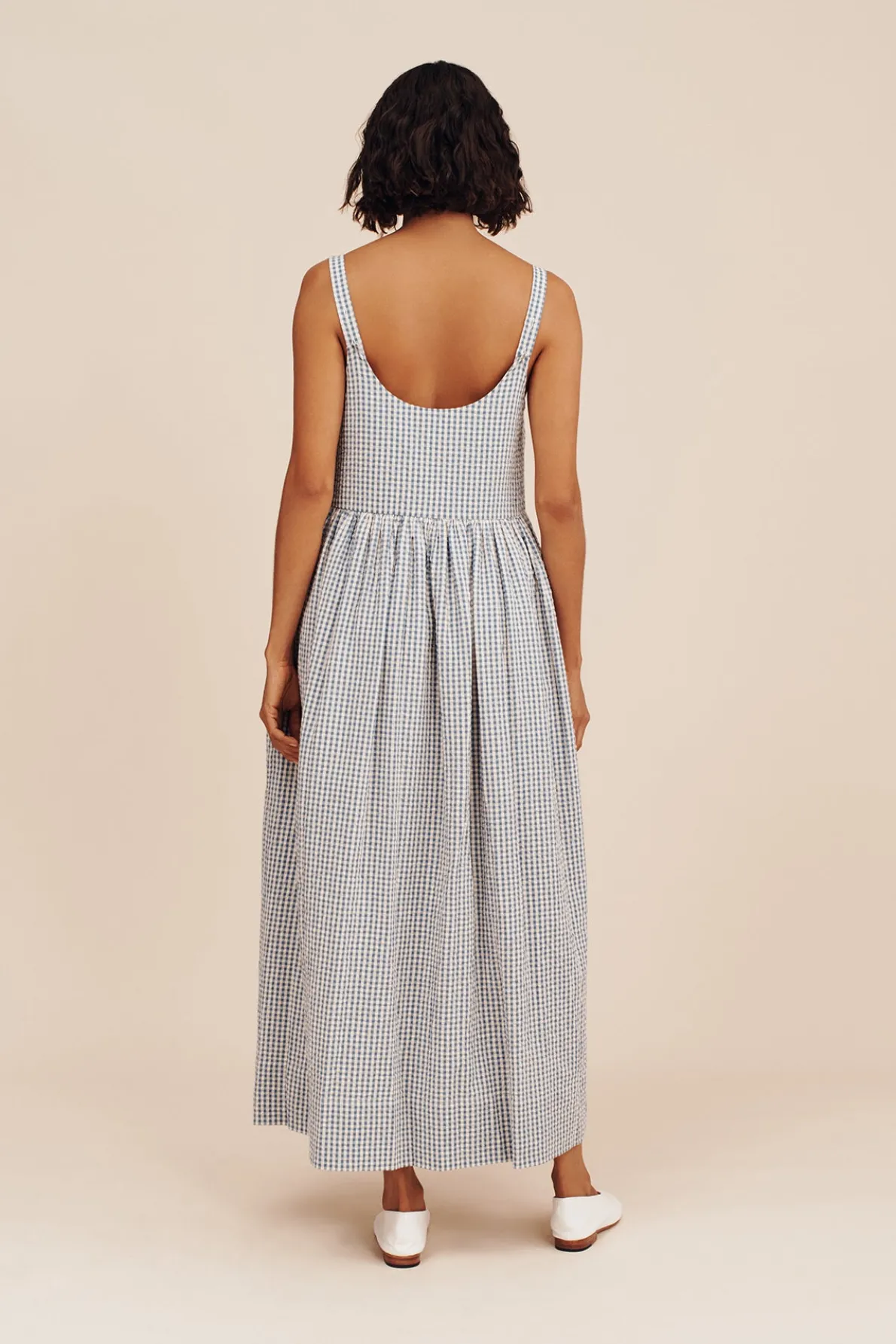 MIRA DRESS - BLUE GINGHAM