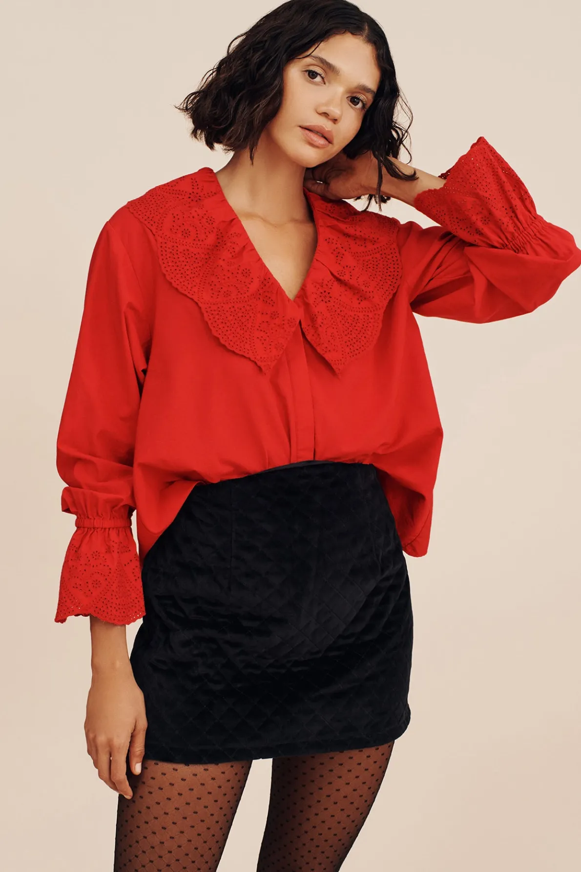 ROMEO MINI SKIRT - BLACK VELVET