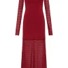 ROMY HIGH NECK DRESS - CHILLI