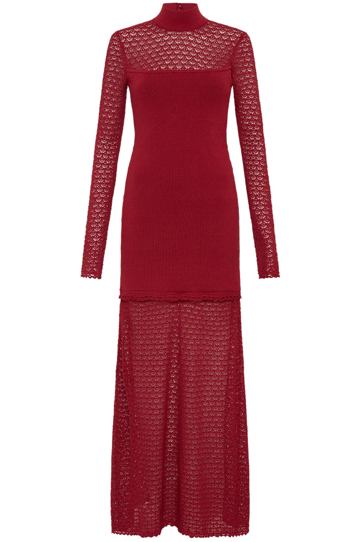 ROMY HIGH NECK DRESS - CHILLI