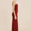 ROMY STRAPLESS DRESS - CHILLI