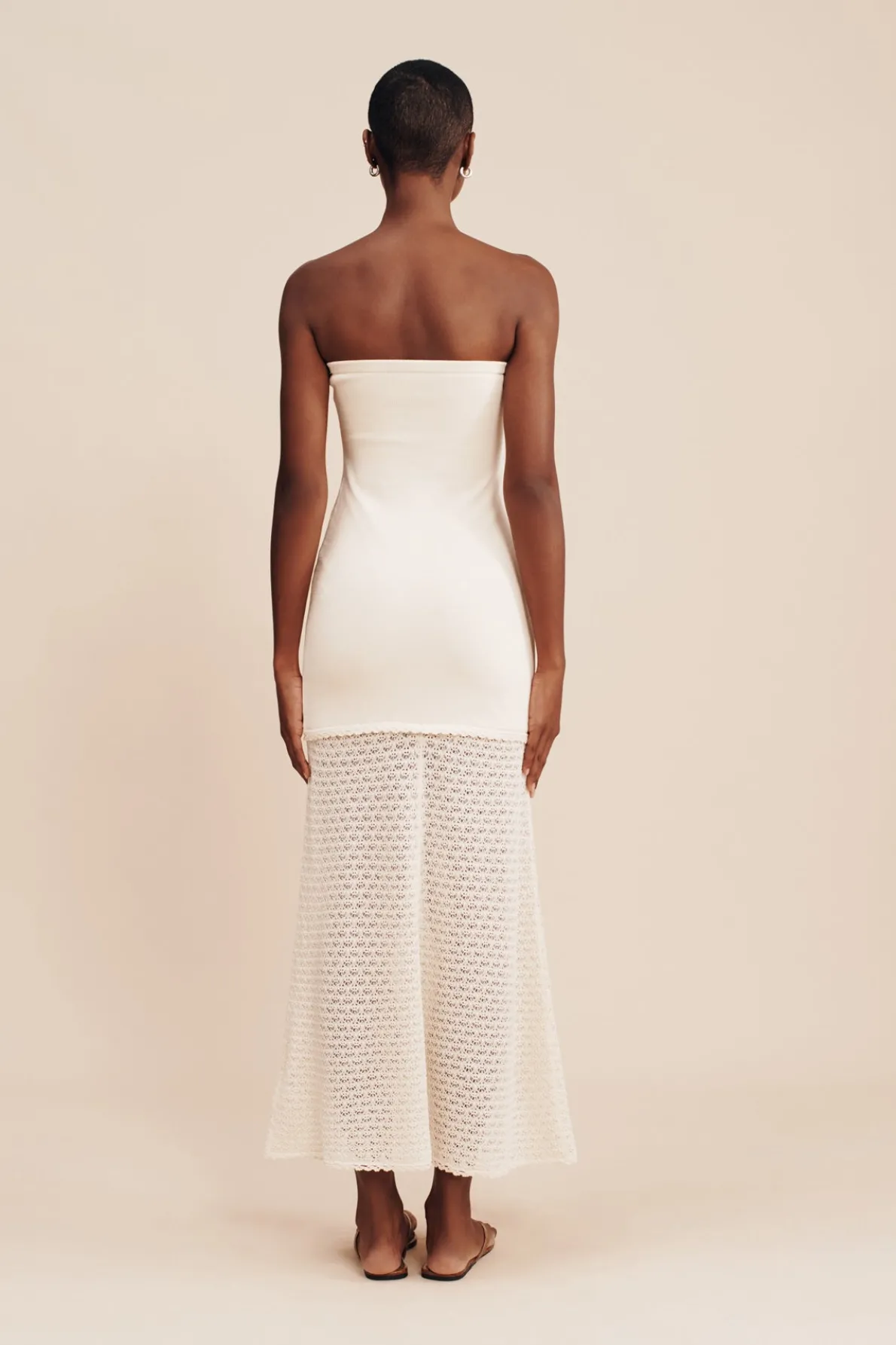 ROMY STRAPLESS DRESS - CREAM