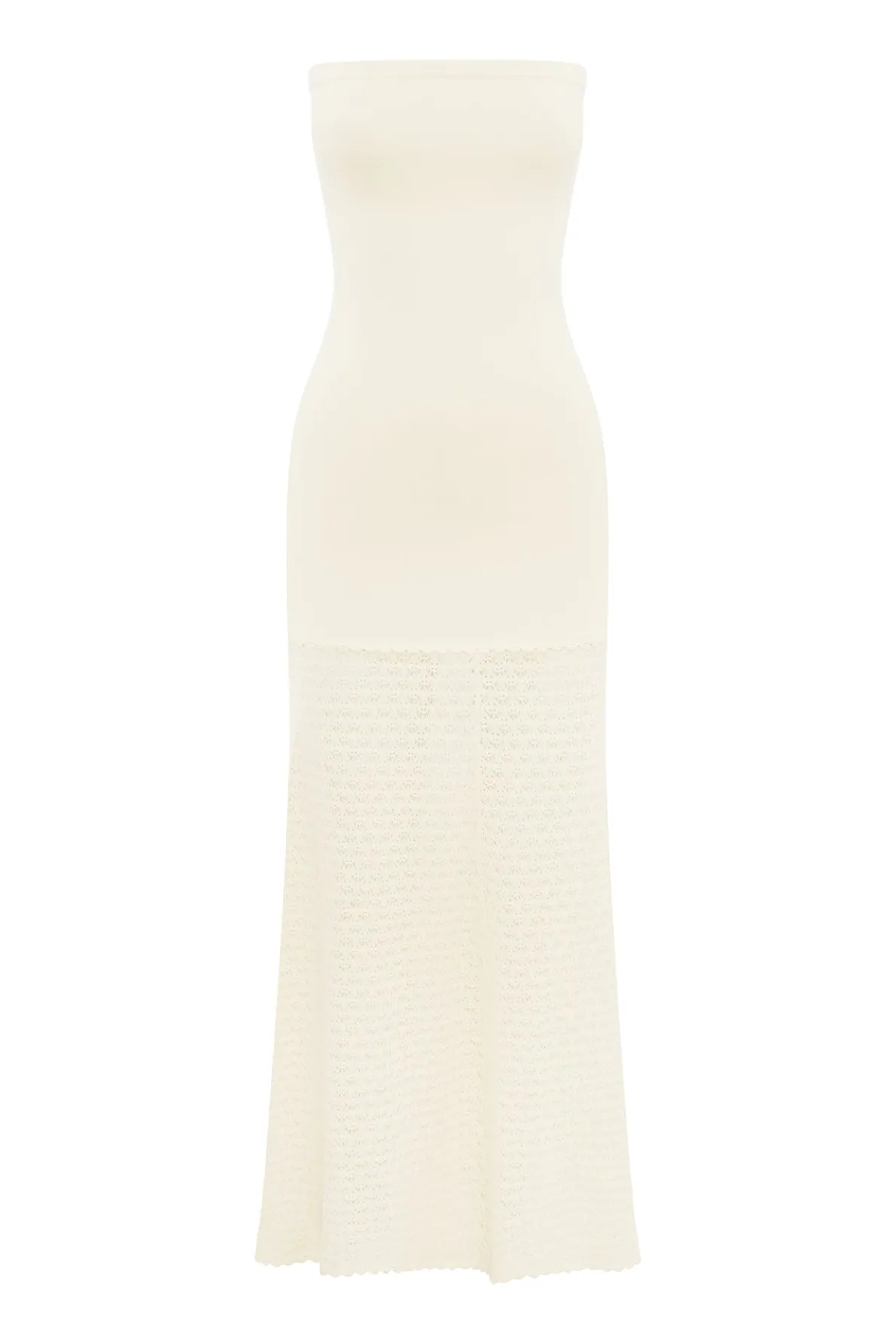 ROMY STRAPLESS DRESS - CREAM