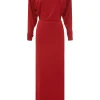 SIENNA L/S DRESS - CRIMSON