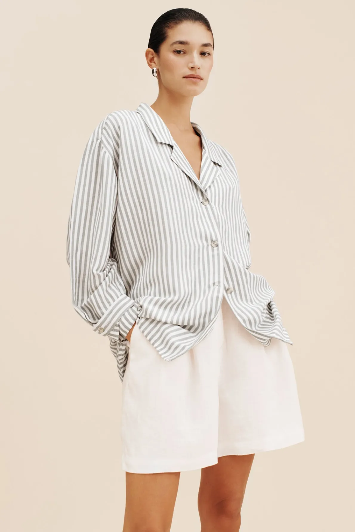 ZADIE SHIRT - SEAGRASS STRIPE